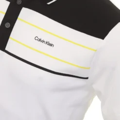 Calvin Klein Golf Blackwater Shirt 5 Calvin Klein Golf Blackwater Shirt -Golf Clothing Shop Calvin Klein Golf Blackwater Shirt CKMS23746 White Yellow 3 scaled