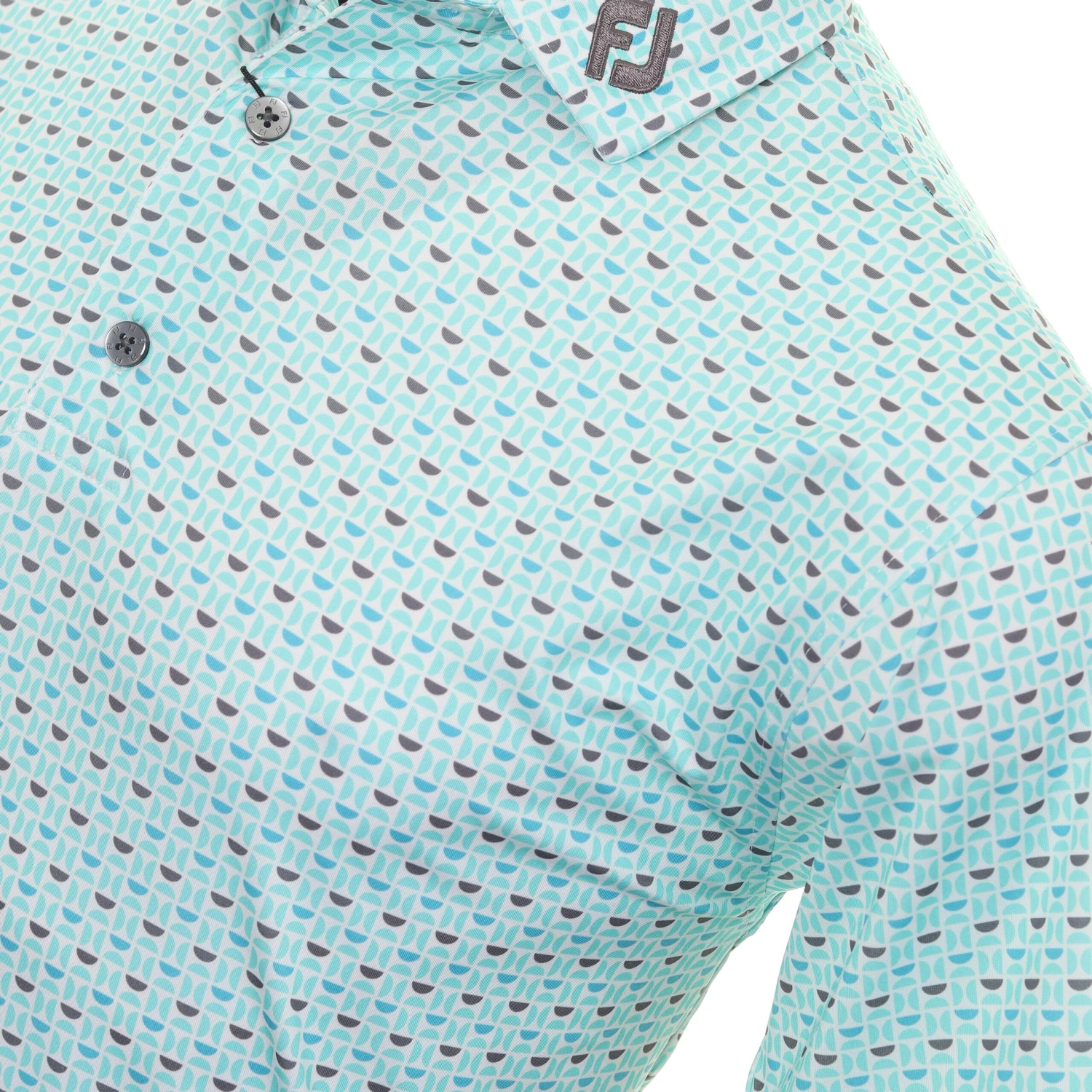 FootJoy Half Moon Geo Lisle Golf Shirt 3 FootJoy Half Moon Geo Lisle Golf Shirt - Image 3