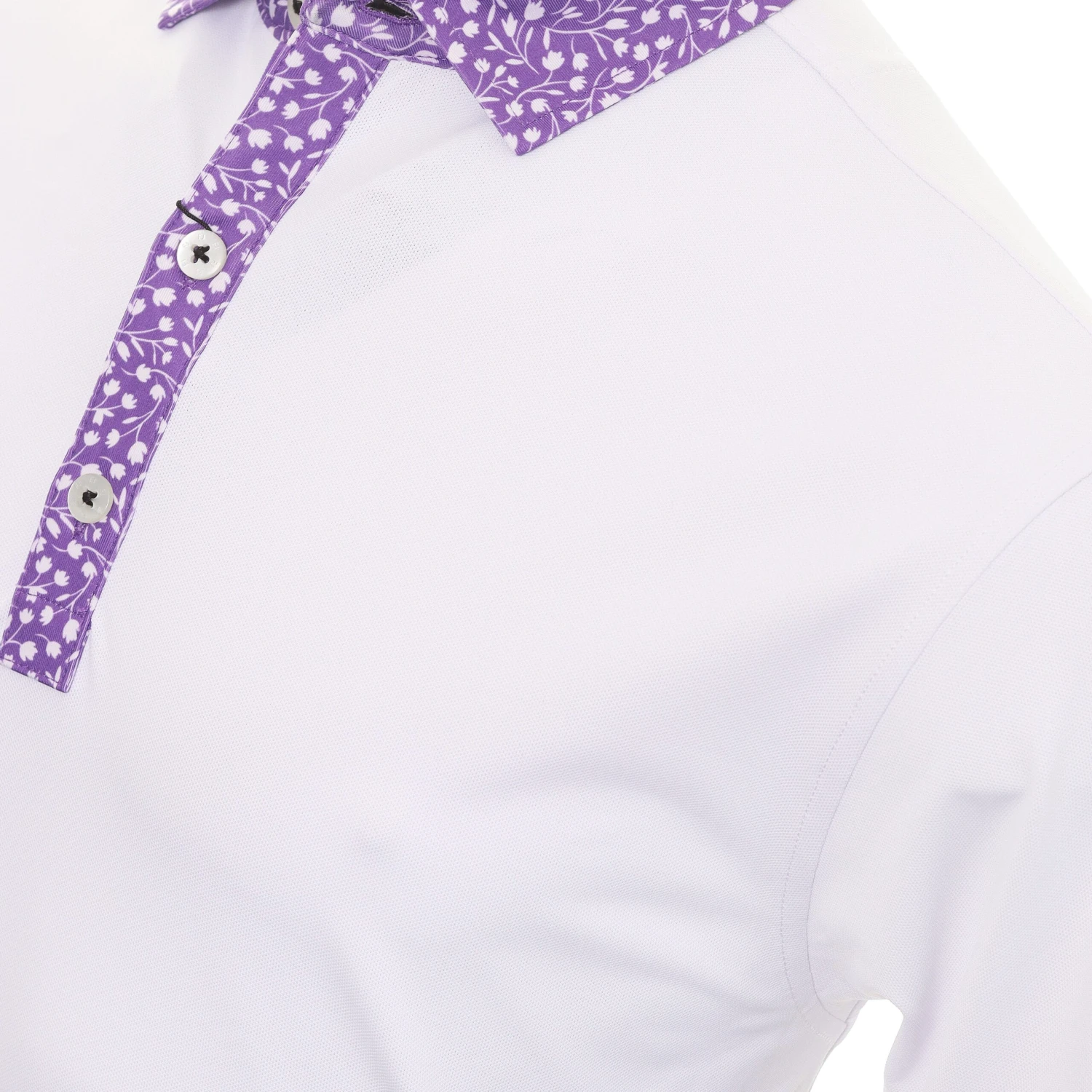 FootJoy Tossed Tulips Trim Pique Golf Shirt 3 FootJoy Tossed Tulips Trim Pique Golf Shirt - Image 3