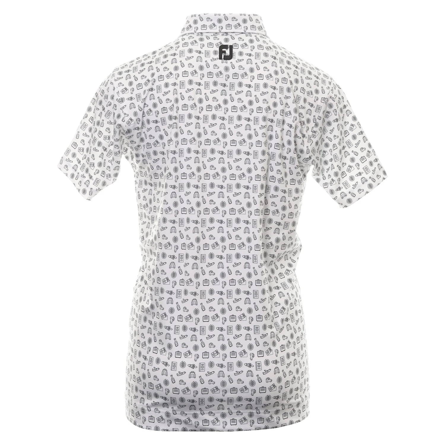 FootJoy Travel Print Lisle Golf Shirt 2 FootJoy Travel Print Lisle Golf Shirt - Image 2