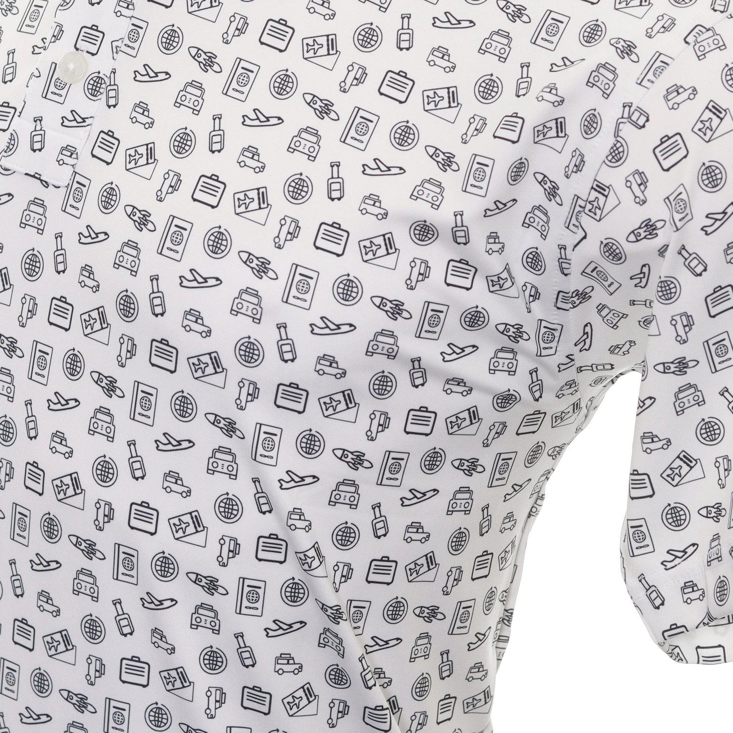 FootJoy Travel Print Lisle Golf Shirt 3 FootJoy Travel Print Lisle Golf Shirt - Image 3