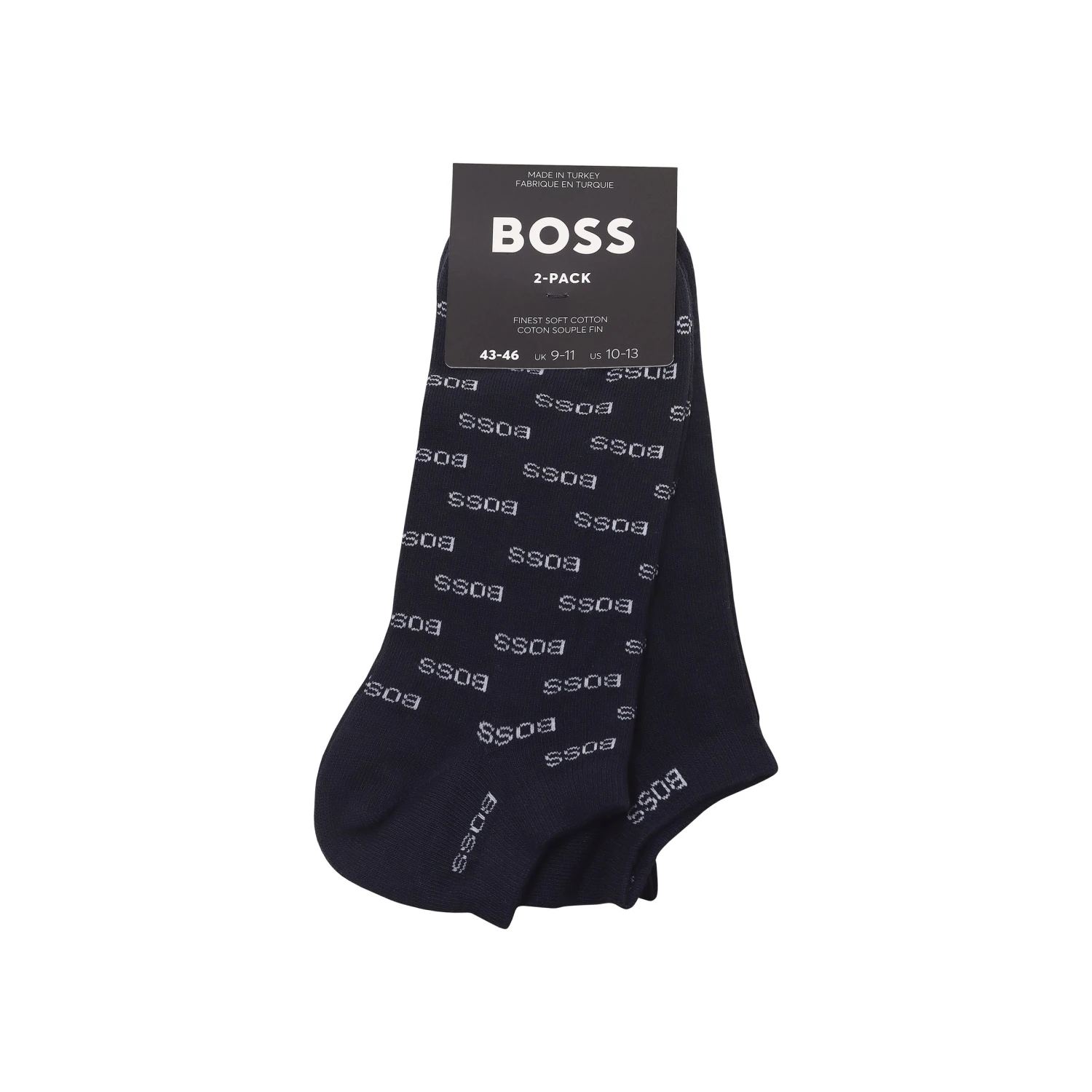 BOSS 2 Pair Allover Ankle Socks 1 BOSS 2 Pair Allover Ankle Socks