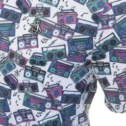 Original Penguin Golf Heritage Boombox Print Polo Shirt -Golf Clothing Shop Original Penguin Golf Heritage Boombox Print Polo Shirt OGKSD020 118 3 scaled