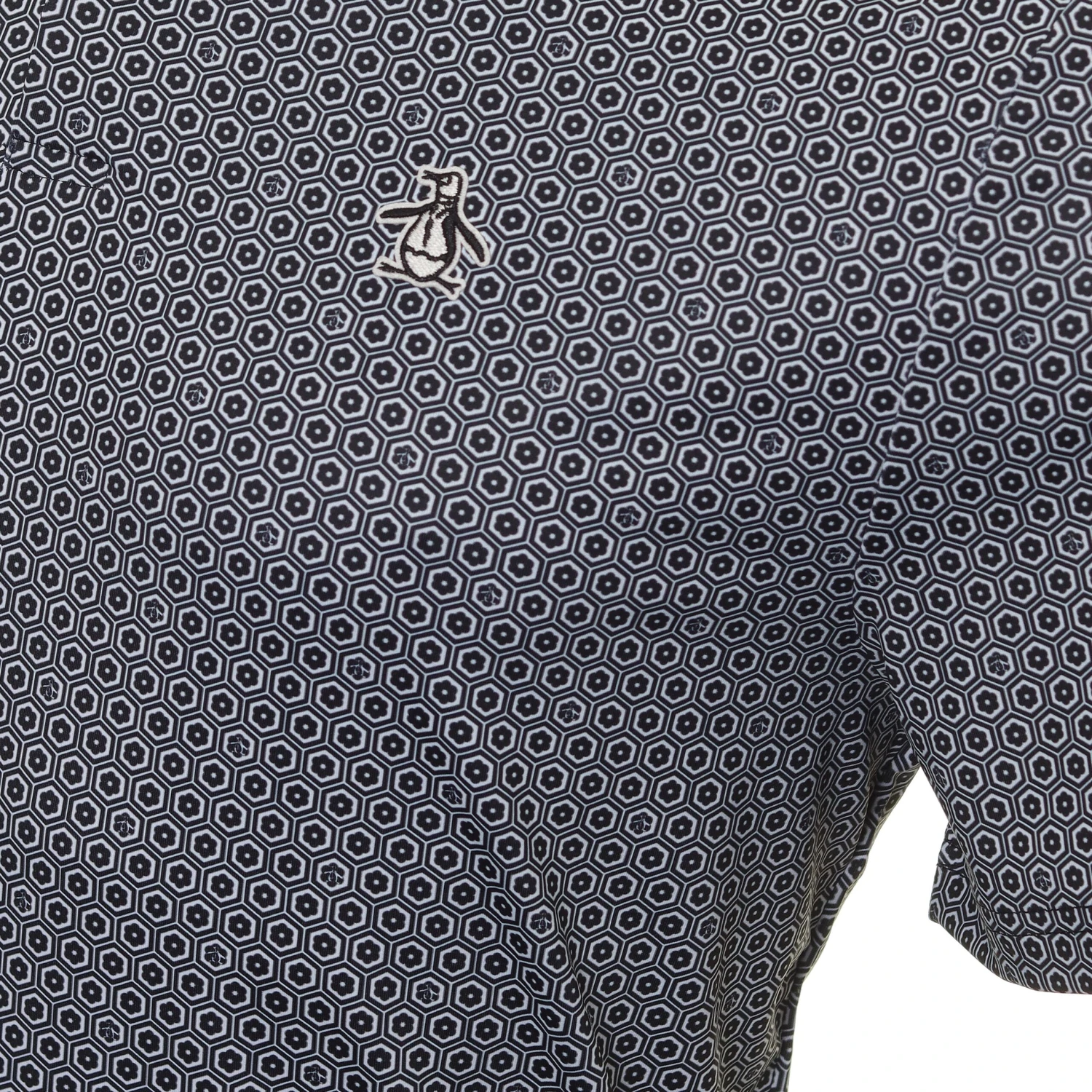 Original Penguin Golf Heritage Floral Geo Print Polo Shirt 3 Original Penguin Golf Heritage Floral Geo Print Polo Shirt - Image 3