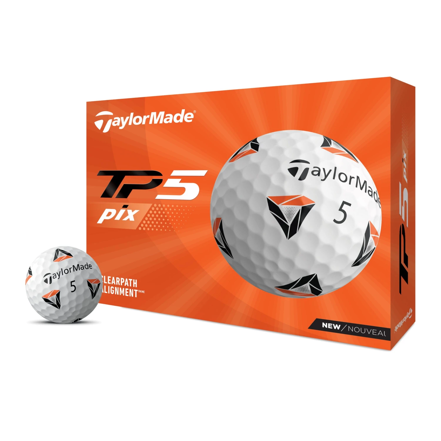 TaylorMade TP5 Pix Golf Balls 2021 1 TaylorMade TP5 Pix Golf Balls 2021