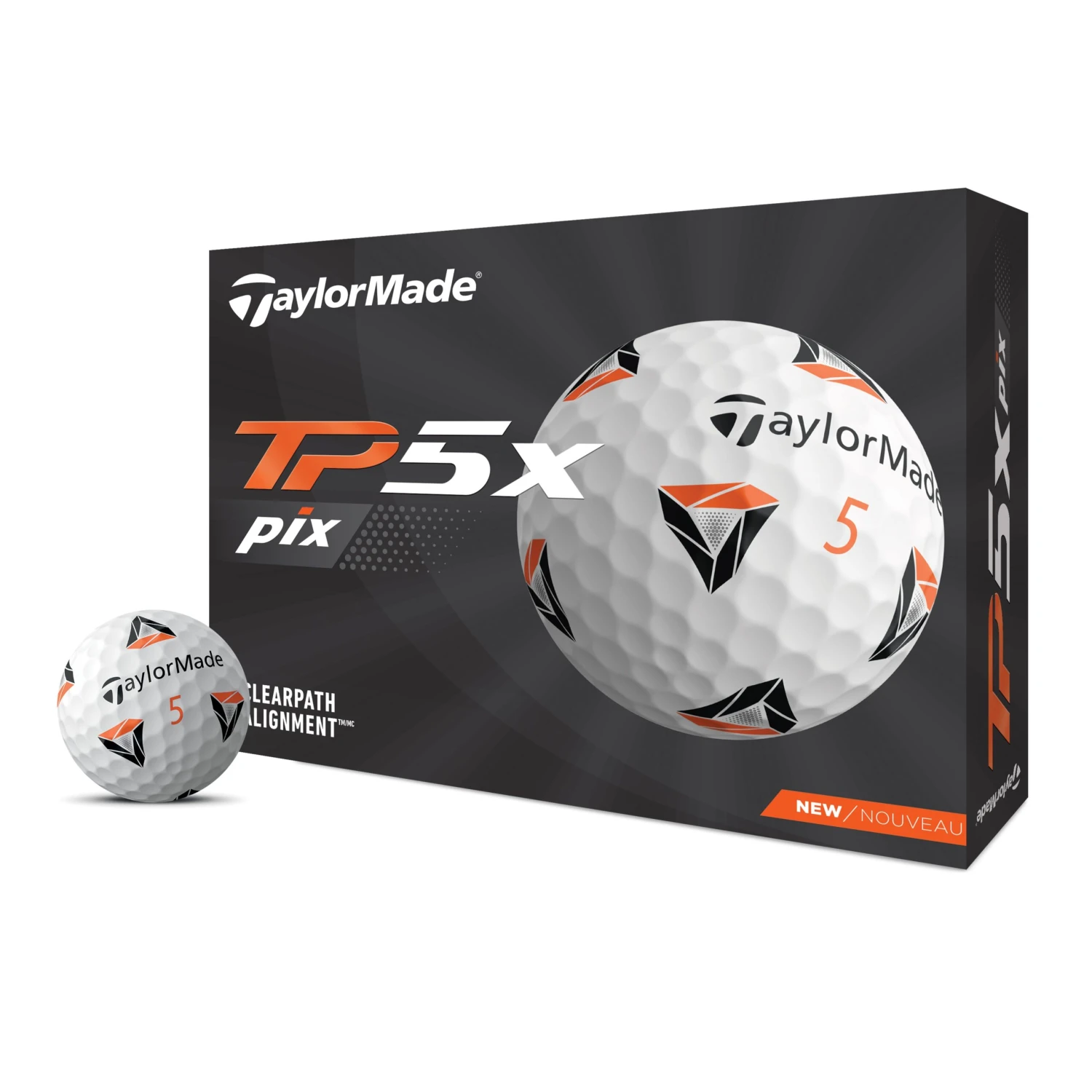 TaylorMade TP5x Pix Golf Balls 2021 1 TaylorMade TP5x Pix Golf Balls 2021